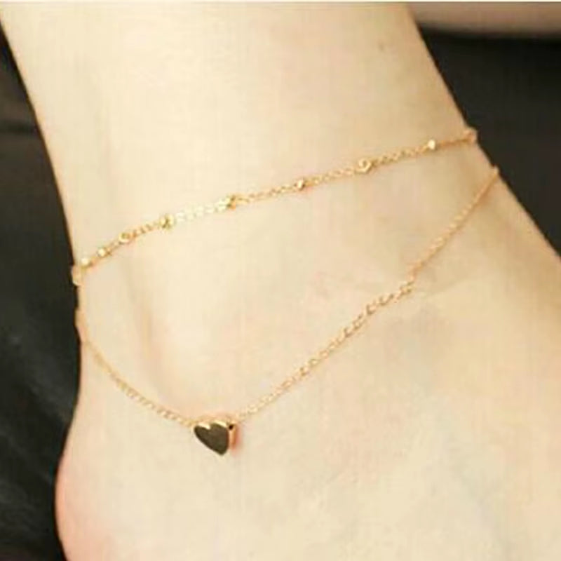 Fashion Charm Red Cherry Anklets for Women Silver Color Chain Adjustable Bracelets Anklet Ankle Jewelry Beach Party Gifts