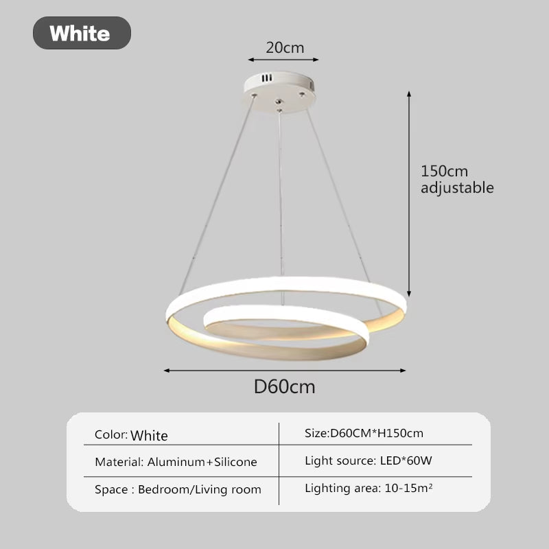 Minimalist Pendant Light Home Decor Fixtures White Light/Warm Light Pendant Lamp Nordic Hanging Lamp for Living Room Bedroom