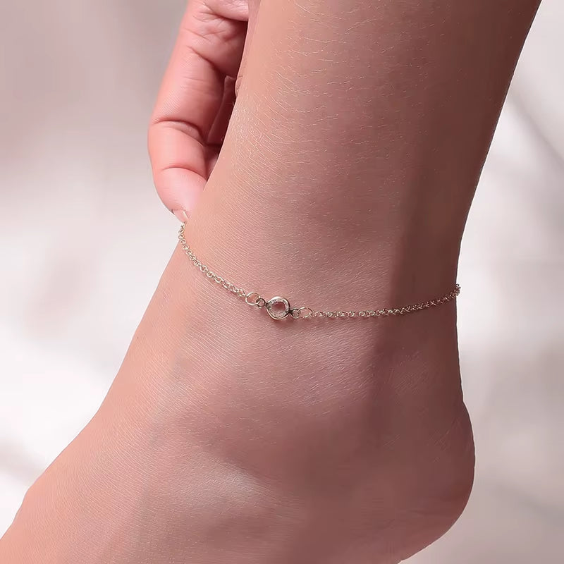 Fashion Charm Red Cherry Anklets for Women Silver Color Chain Adjustable Bracelets Anklet Ankle Jewelry Beach Party Gifts
