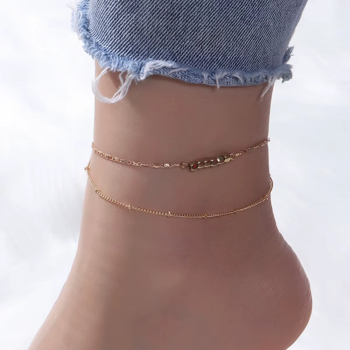 Fashion Charm Red Cherry Anklets for Women Silver Color Chain Adjustable Bracelets Anklet Ankle Jewelry Beach Party Gifts