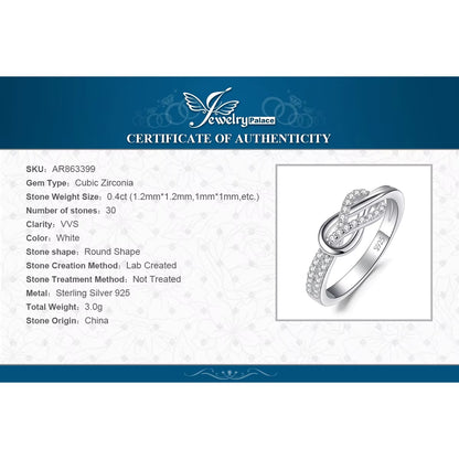 New Arrival Infinity Love Knot Gemstone 925 Sterling Silver Statement Ring for Woman Fashion Classic Fine Jewelry