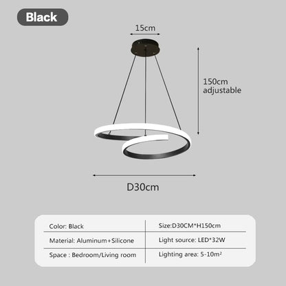 Minimalist Pendant Light Home Decor Fixtures White Light/Warm Light Pendant Lamp Nordic Hanging Lamp for Living Room Bedroom
