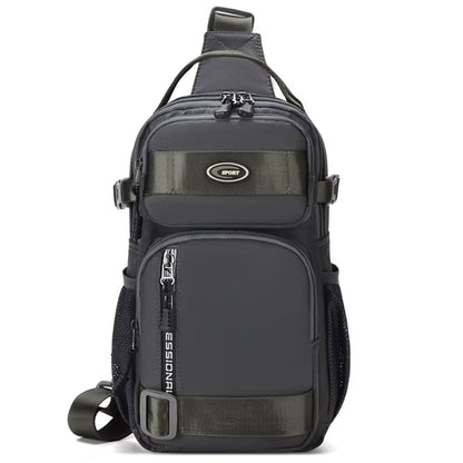 Riding Backpack for Men, Men'S Chest Bag, Casual Men'S Single Shoulder Bag, Lightweight and Large-Capacity Crossbody Bag